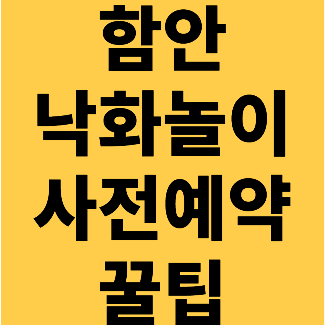(선착순마감) 함안낙화놀이 사전예약 주차방법 및 일정 총정리