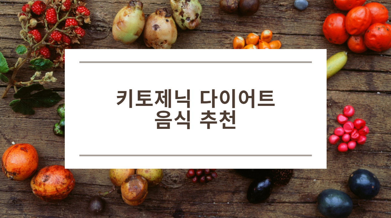  keto 케토 키토제닉 다이어트 음식 추천