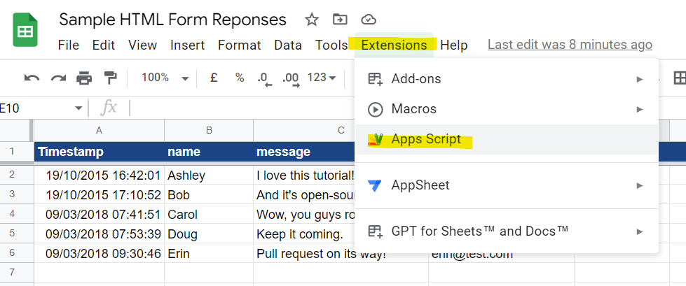 티스토리-Contact-Us-구글시트