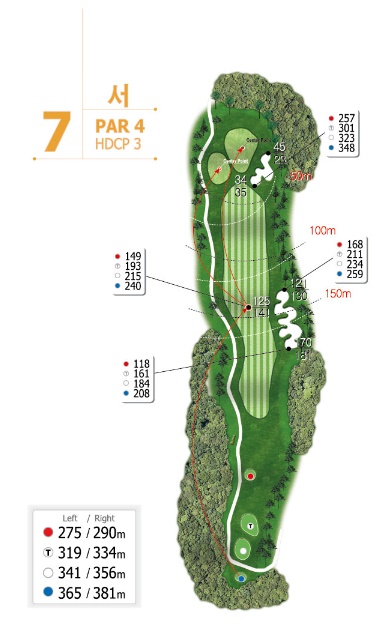 떼제페CC 서코스 7번홀 미니맵
