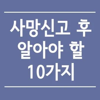 사망 신고 필요 서류 기한 절차_17