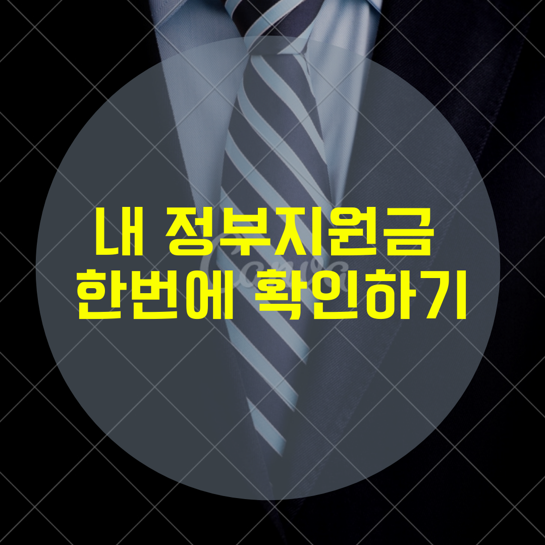 숨은정부지원금찾기 이제는 보조금24에서 한번에 확인하고 신청하세요