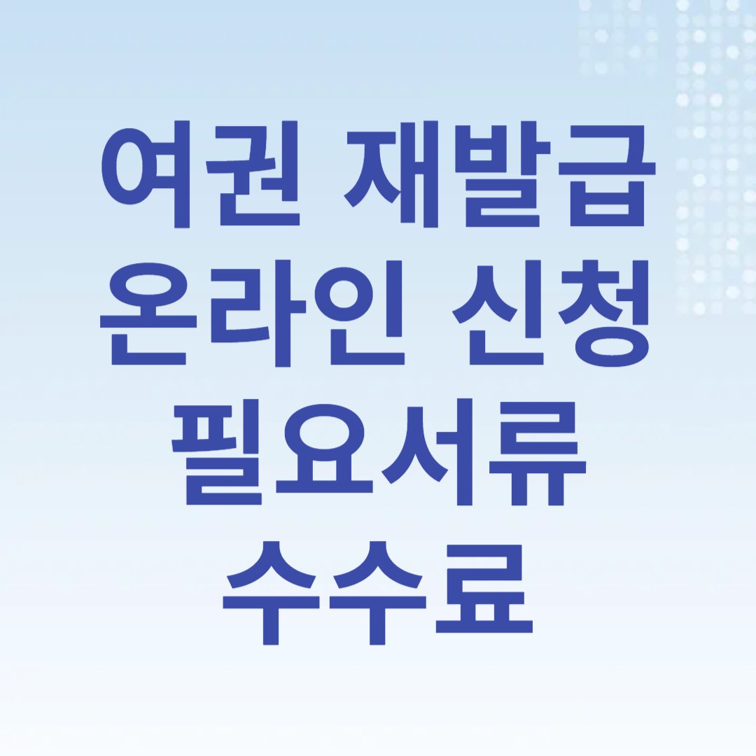 여권 재발급