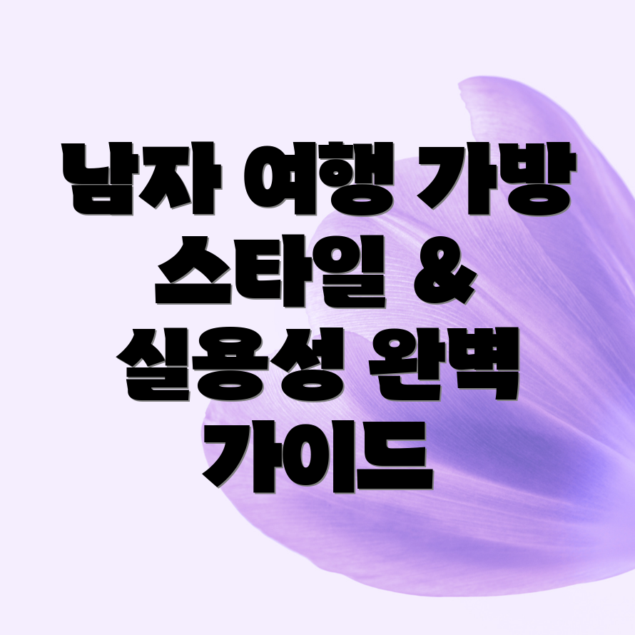 남자 여행 가방