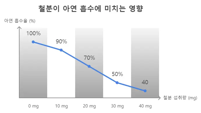 철분이 아연흡수에 미치는 영향