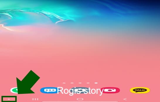 Galaxy-스마트폰-하단에-나타나도록-설정한-네비게이션바-숨기기-버튼-모습