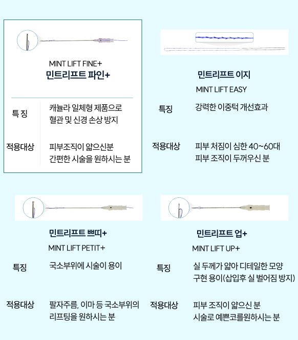 민트실리프팅 시술 정보, 종류 효과 주의할점 - 서울 피부과