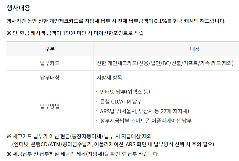 재산세 카드납부 혜택받기