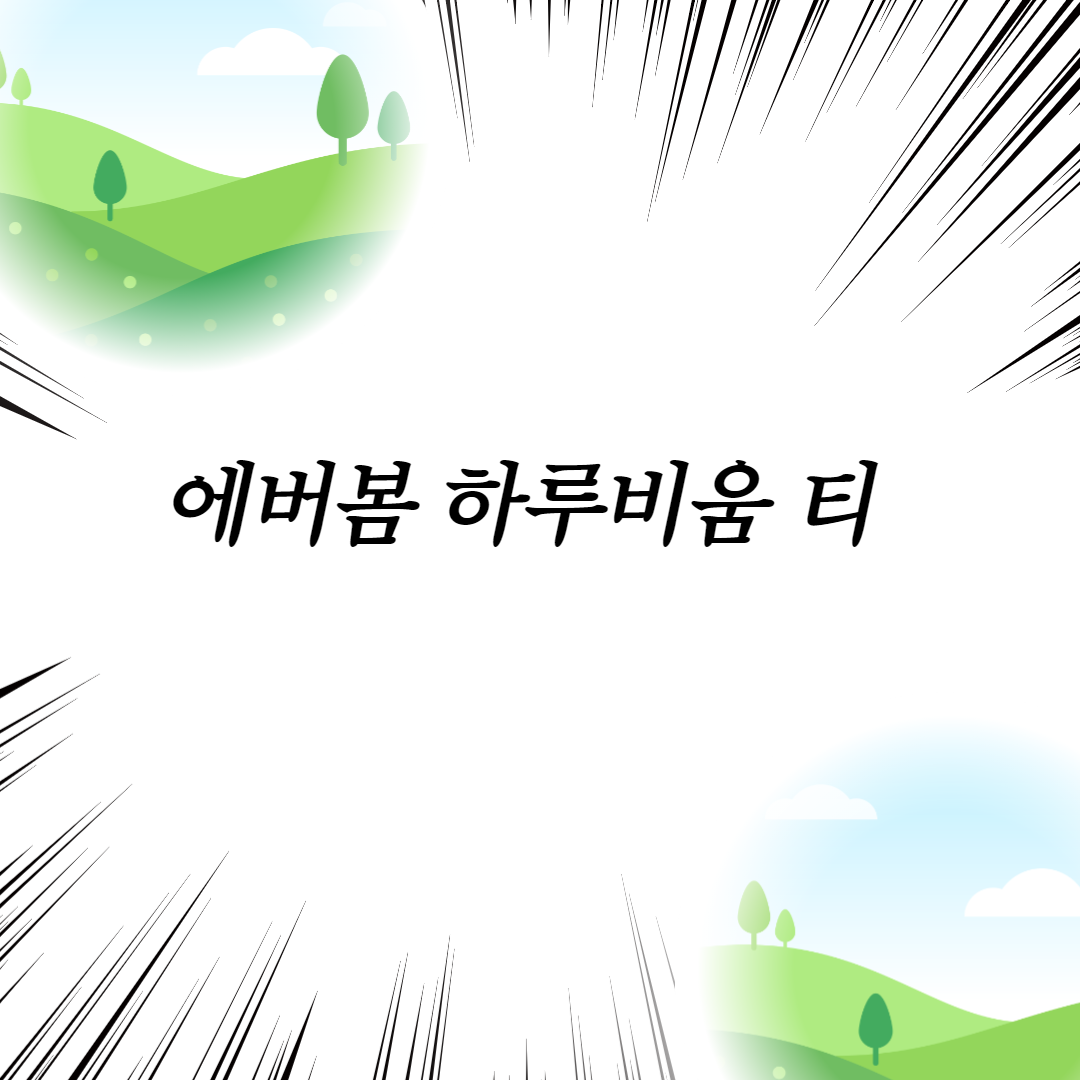  에버봄 하루비움 티