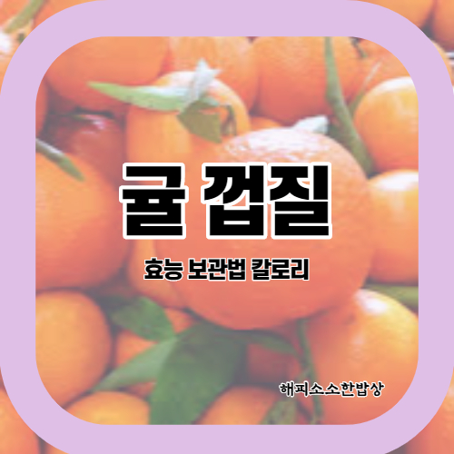  귤 보관법 효능 부작용 칼로리