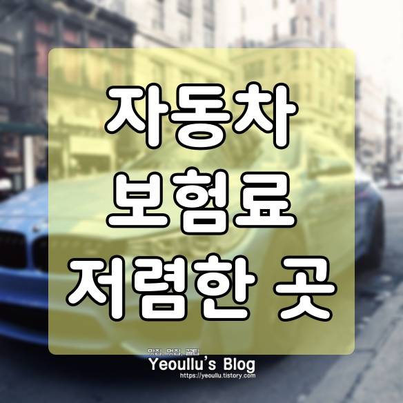  자동차보험 싼 곳 찾는 방법 (feat. 보험슈퍼마켓 - 30만원 이상 차이)