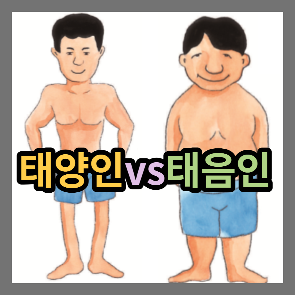 태양인-태음인-비교