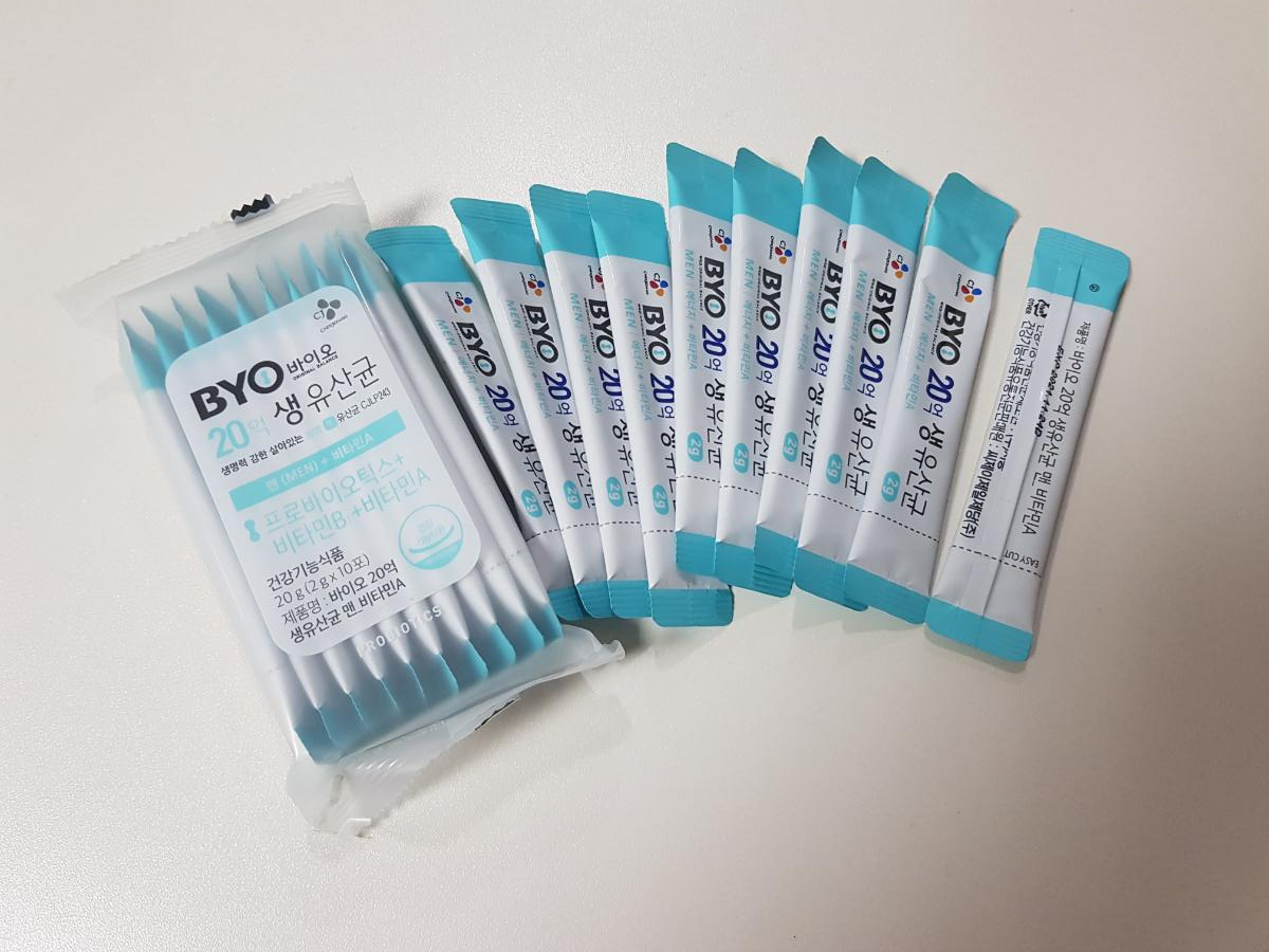  20억 생유산균 맨 추천(비타민 B, A 첨가 + CJ 유산균 + BYO 유산균)