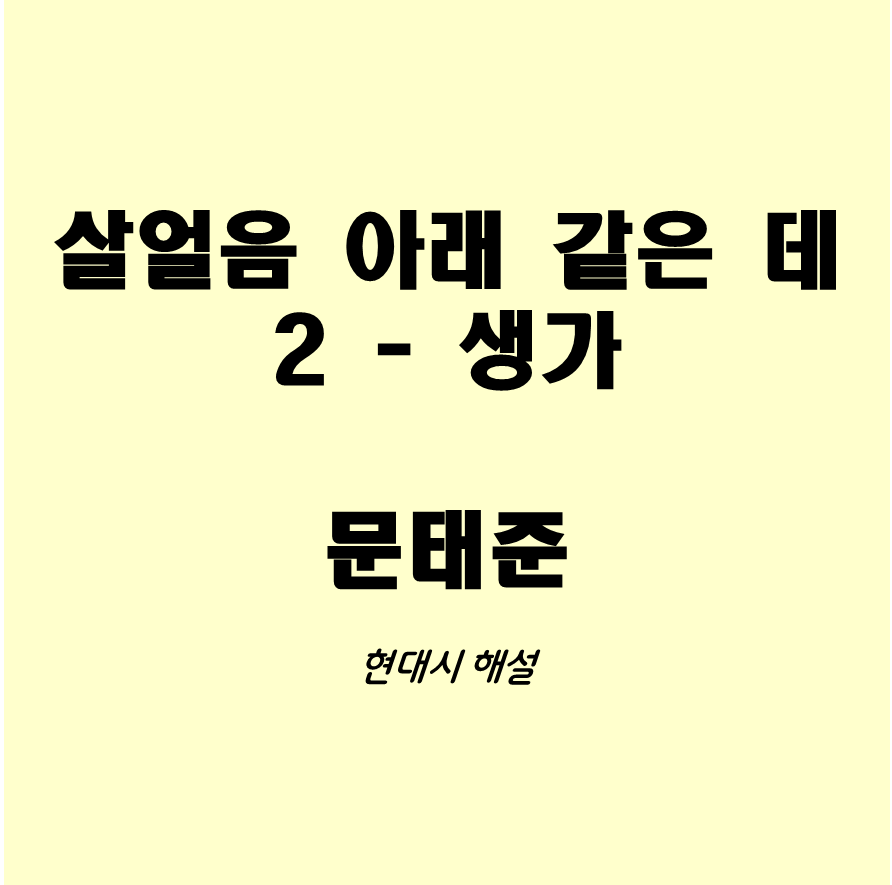 살어름같은데 2- 문태준