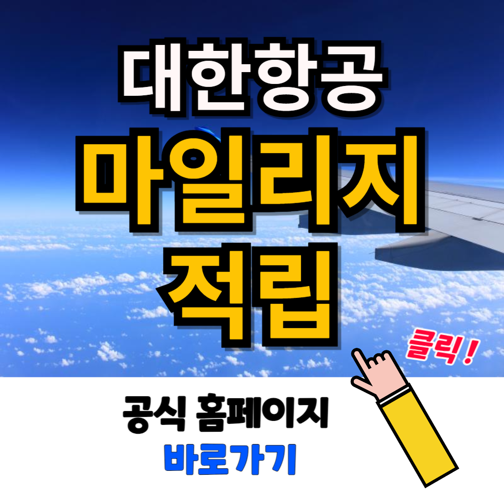 대한항공 마일리지 적립