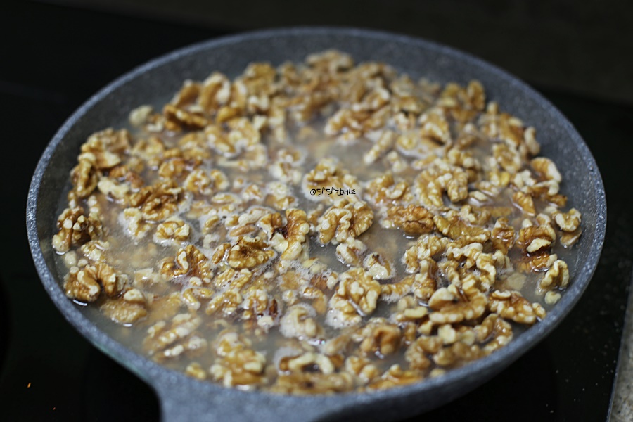 않고 굽죠 호두전처리 호두강정 만들기 튀기지 4