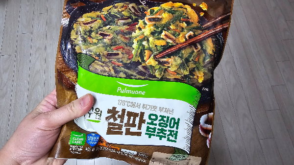 풀무원 철판 오징어 부추전
