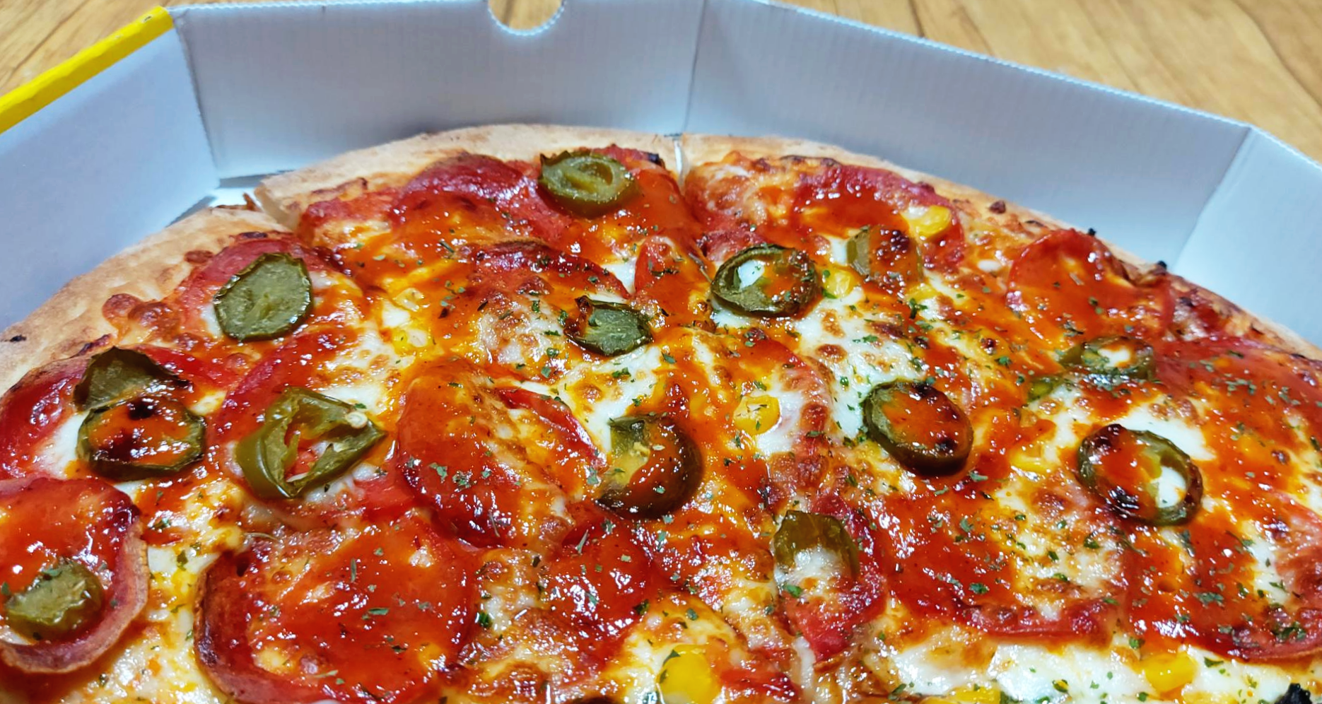 반올림피자샵 매운맛 고스트페퍼로니 피자