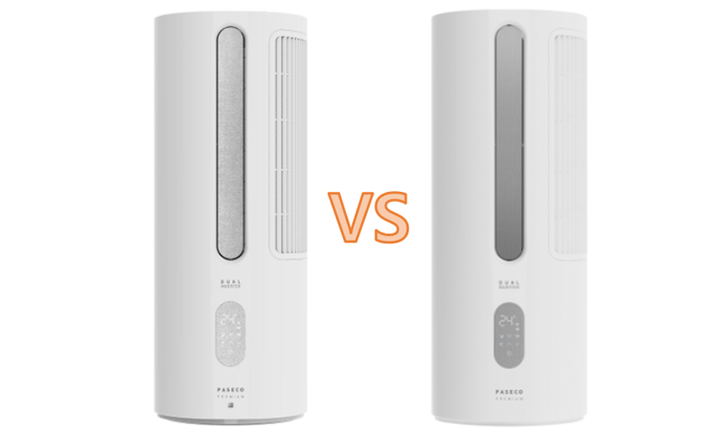  파세코 창문형 에어컨 프리미엄2 PWA-3500PS VS PWA-3400W