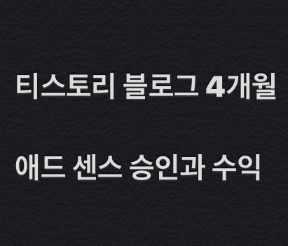  애드센스 승인 및 수익 후기 - 티스토리 블로그 4개월차