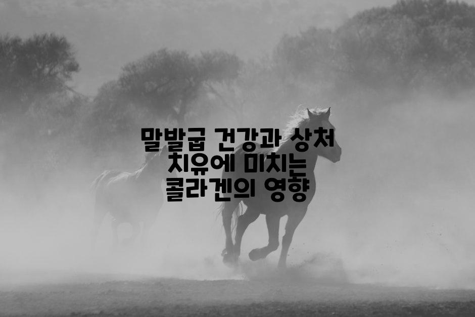 말발굽 건강과 상처 치유에 미치는 콜라겐의 영향