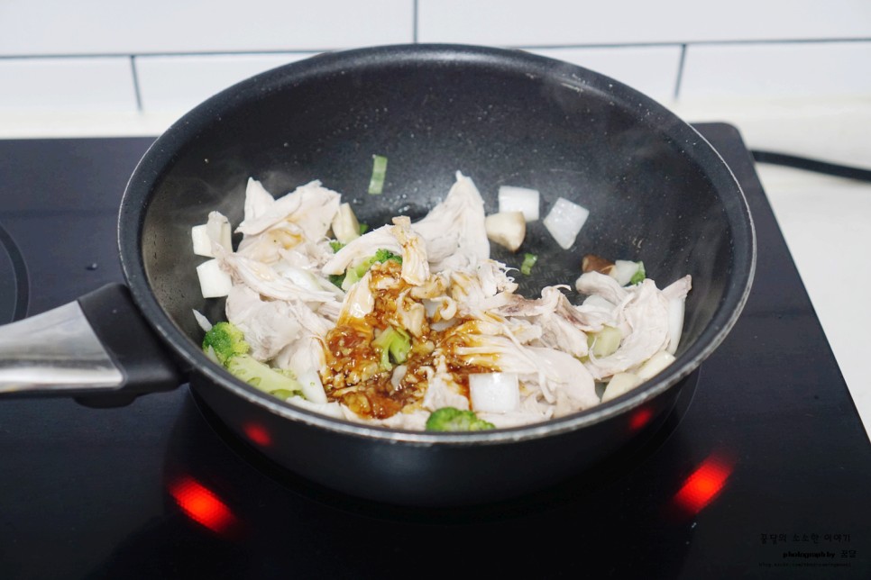 닭고기 간장볶음 닭고기 야채볶음 남은 백숙 4