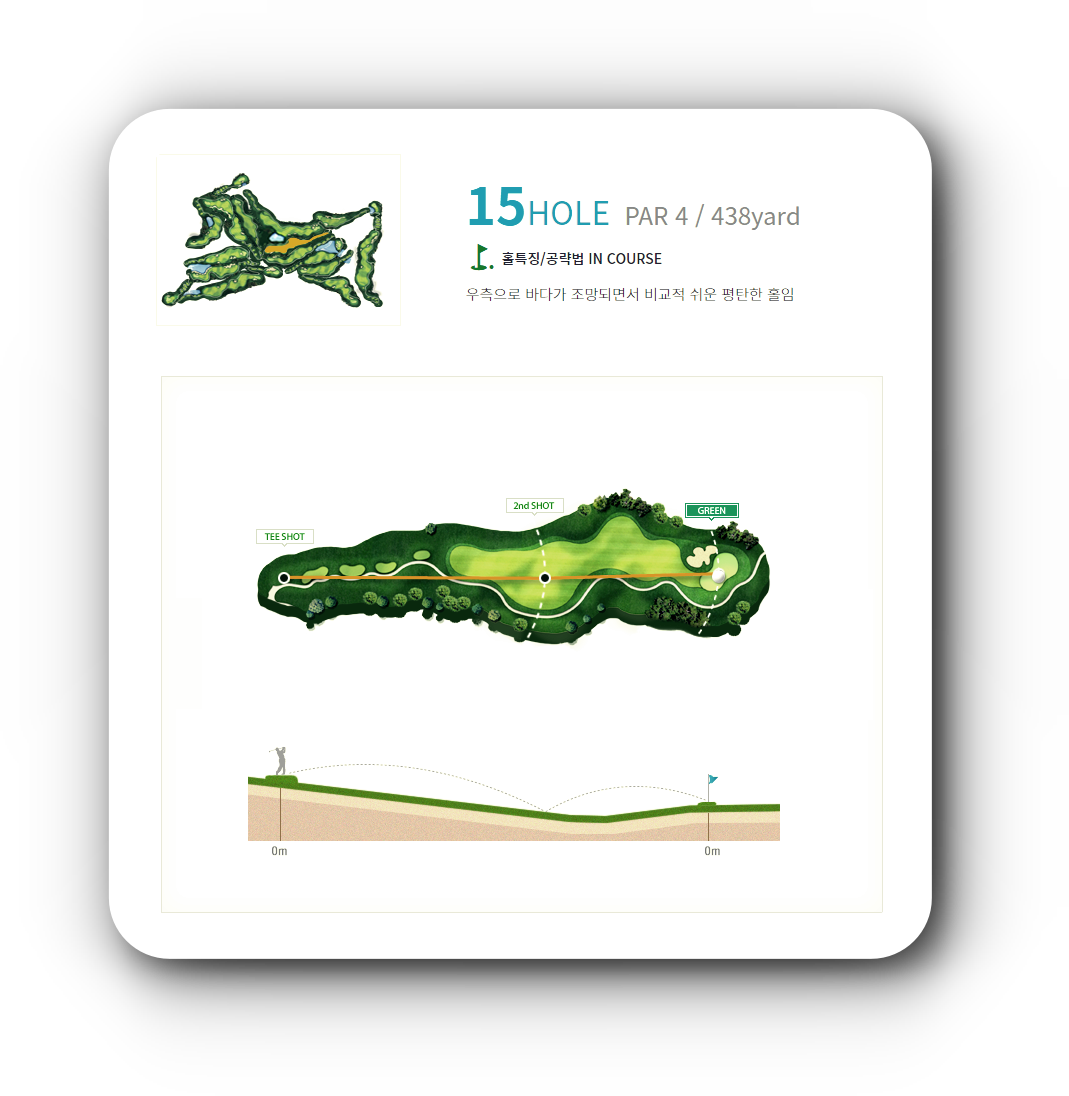 드비치CC 골프코스 15번 홀 (아웃코스)