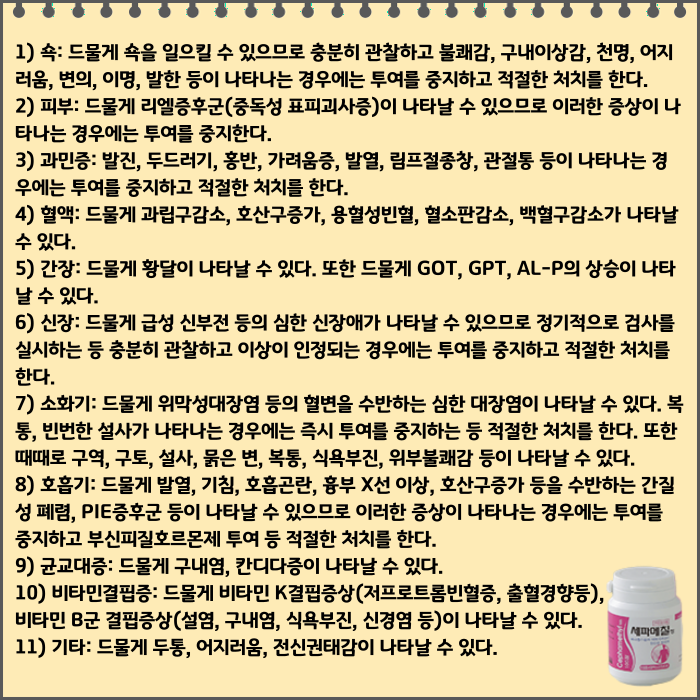 세파메칠정_부작용