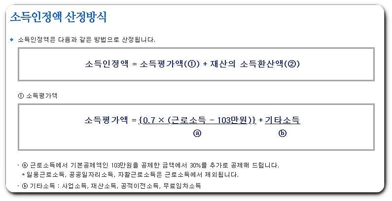 기초연금-기초노령연금-소득인정액-산정방식