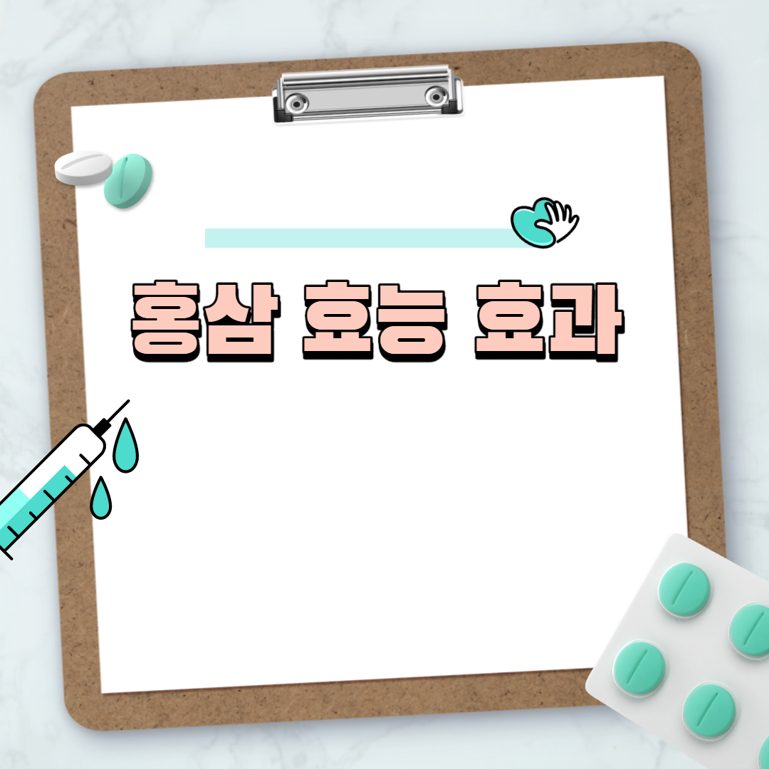  홍삼 효능 효과
