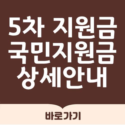 5차 재난지원금 전국민 소득기준