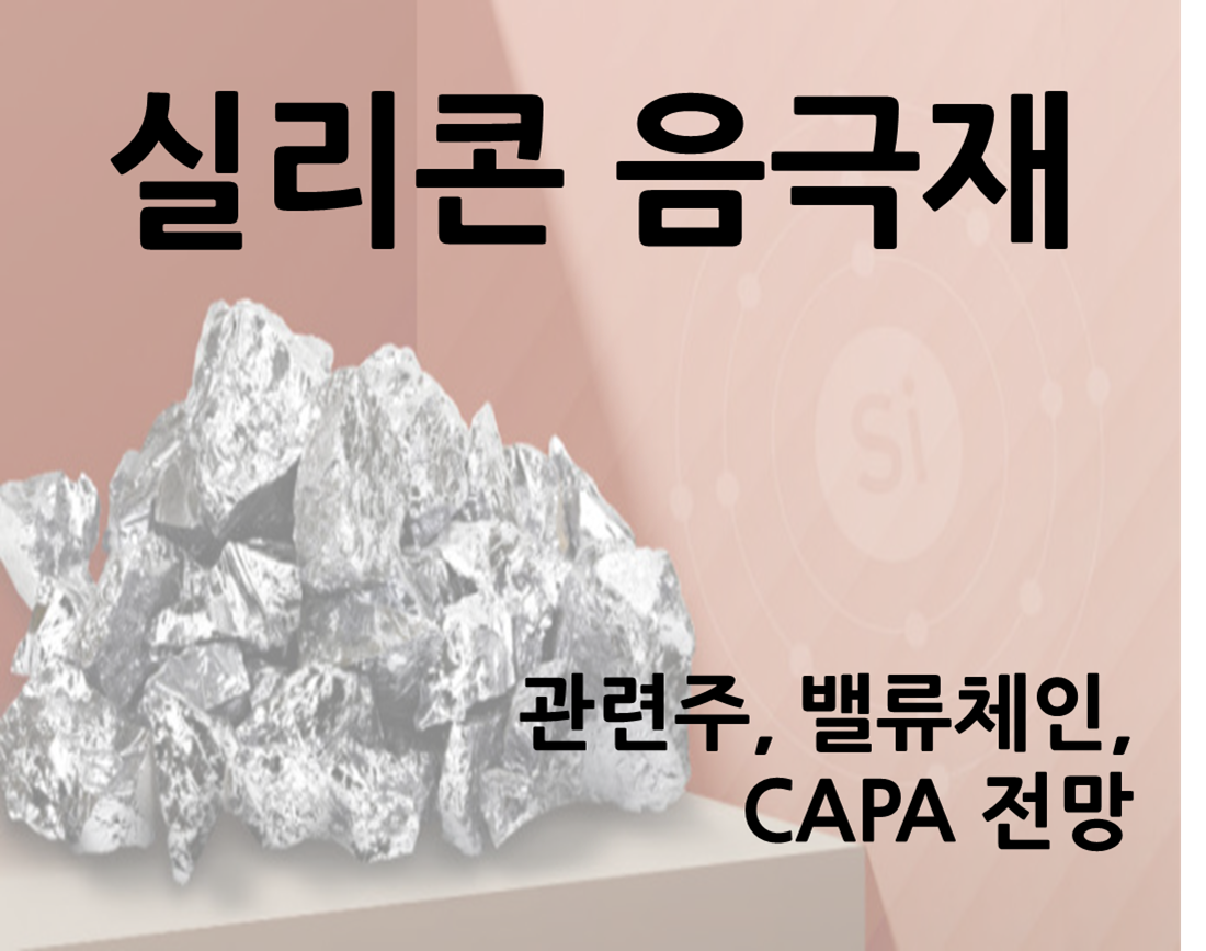  [2차 전지 소재] 실리콘 음극재 관련주, 밸류체인, 투자포인트, CAPA전망