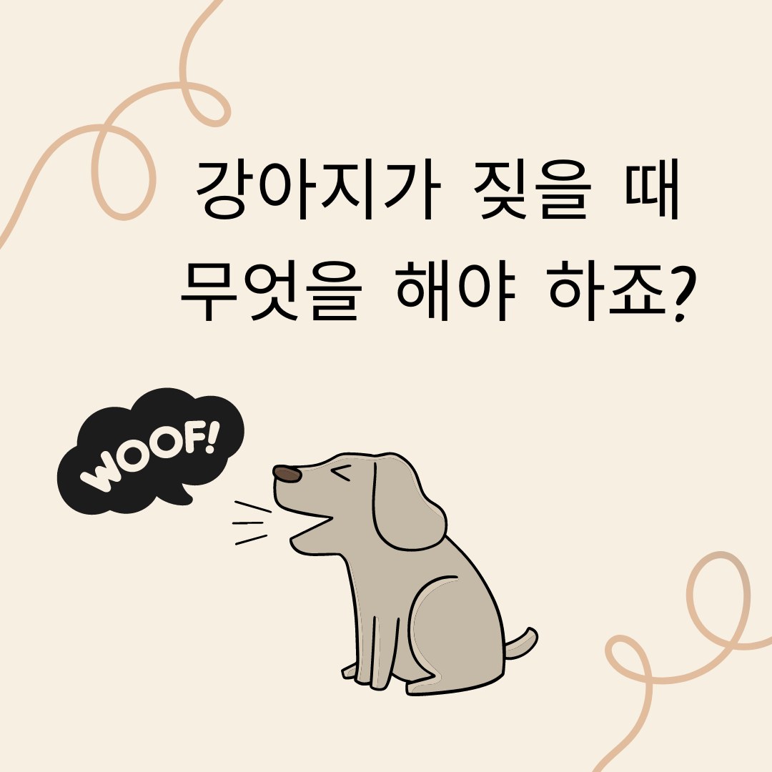  강아지가 짖을 때 무엇을 해야 하죠?