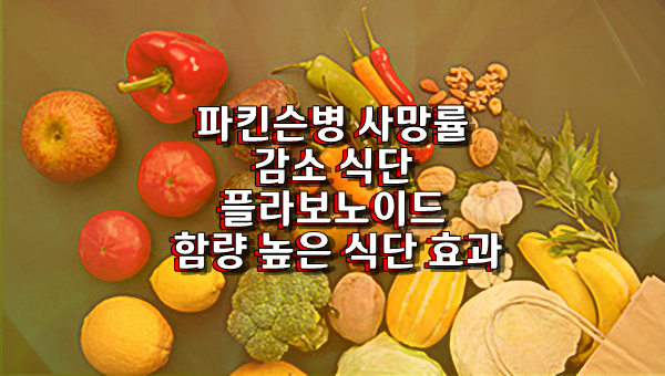  파킨슨병 사망률 감소 식단 = 플라보노이드 함량 높은 식단 효과
