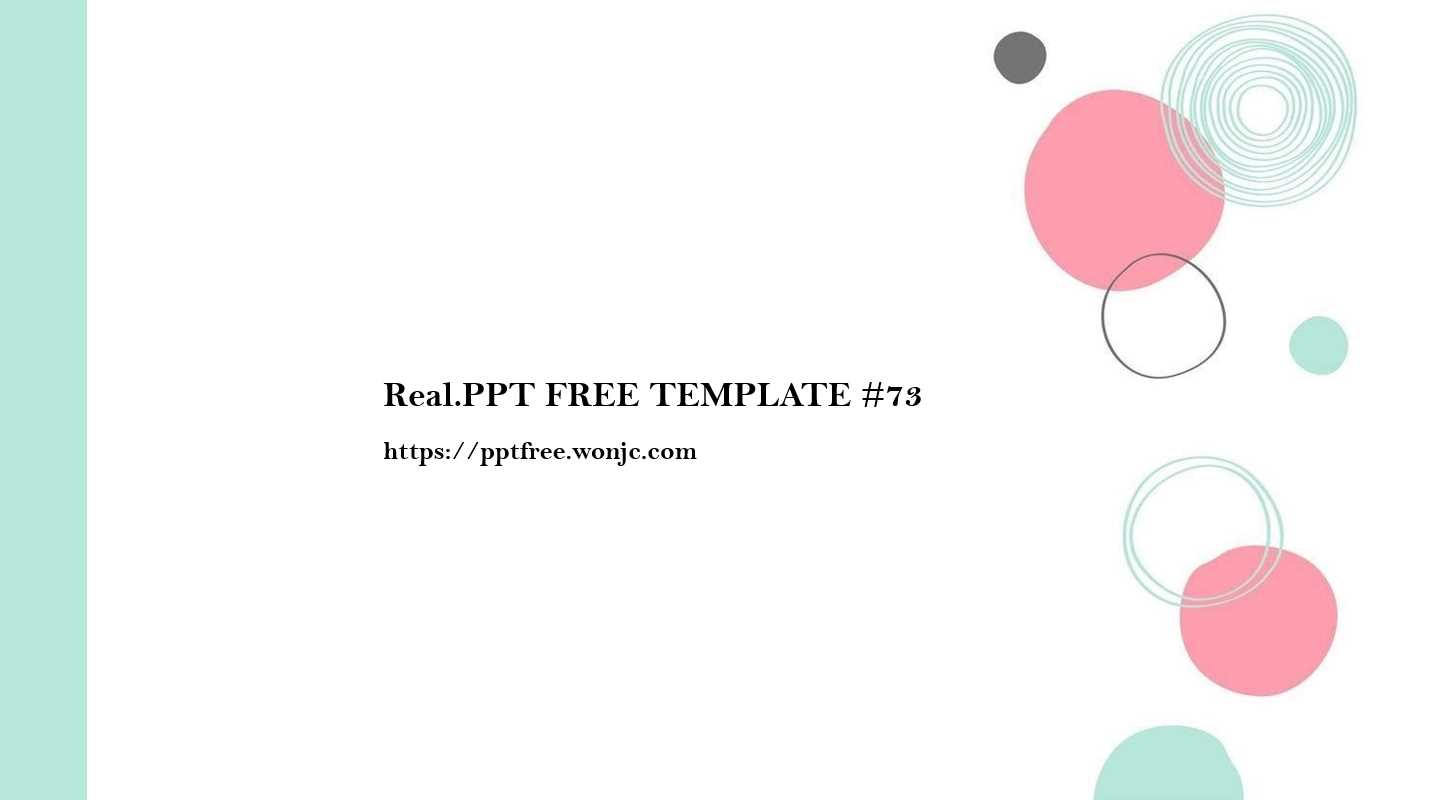 깔끔한 핑크 무료 PPT 템플릿 073 - 핑크민트 스타일
