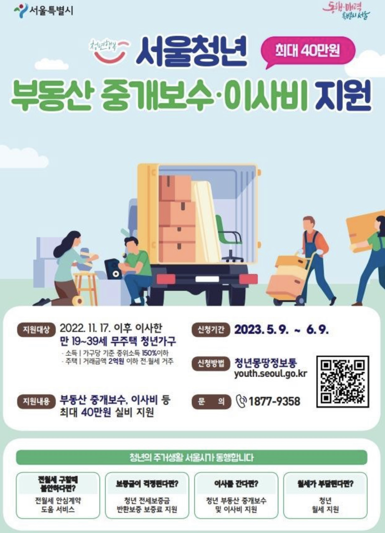 서울청년 부동산 중개보수 이사비 지원