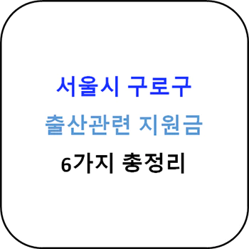  2024년 서울시 구로구 출산지원금 6종 완벽가이드