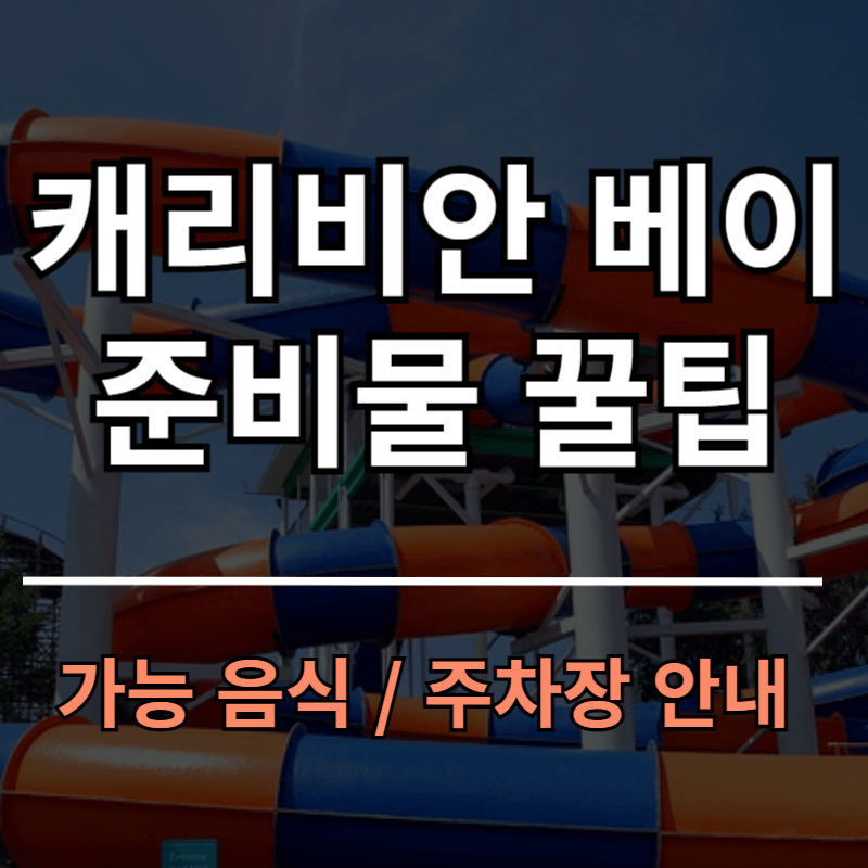 캐리비안베이 준비물과 음식 반입 기준, 주차장 꿀팁 안내