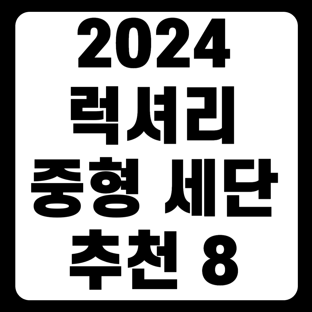 2024 럭셔리 중형 세단 추천 순위 리스트(+TOP8)