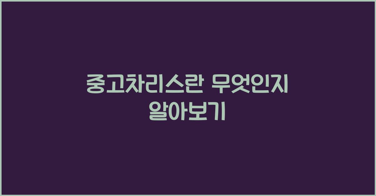중고차리스란