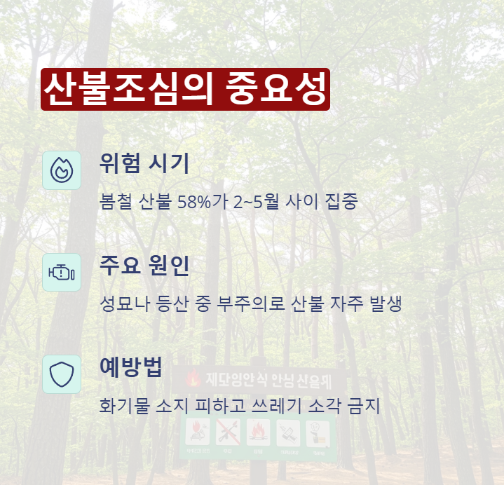산불조심의 중요성