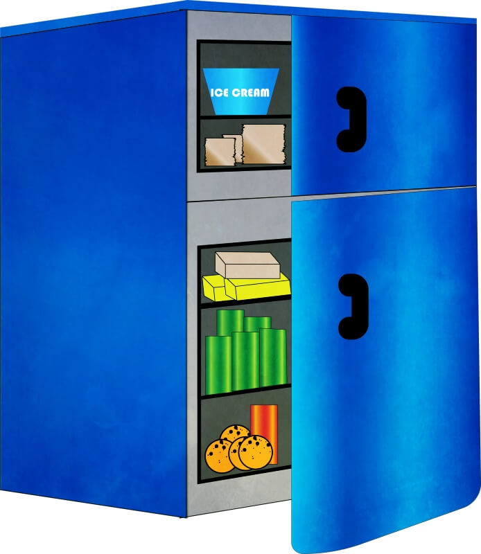 파란색-냉장고