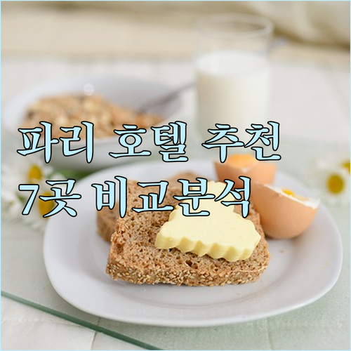 파리 호텔, 어디가 좋을까요? 7곳 