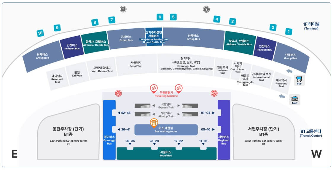 인천공항-제2여객터미널-6007번-영등포전화국-탑승장-이미지