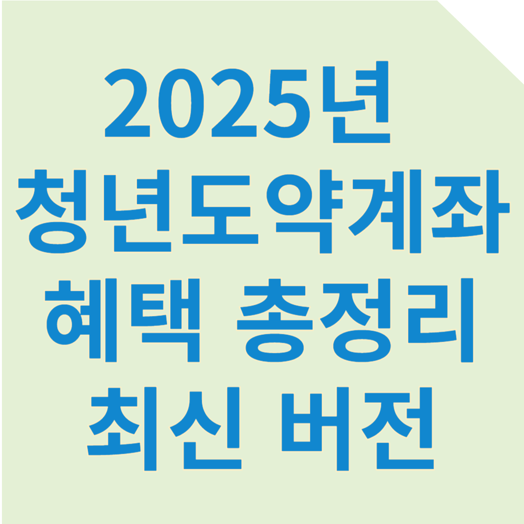 새롭게 바뀐 2025년 청년도약계좌 혜택 총정리