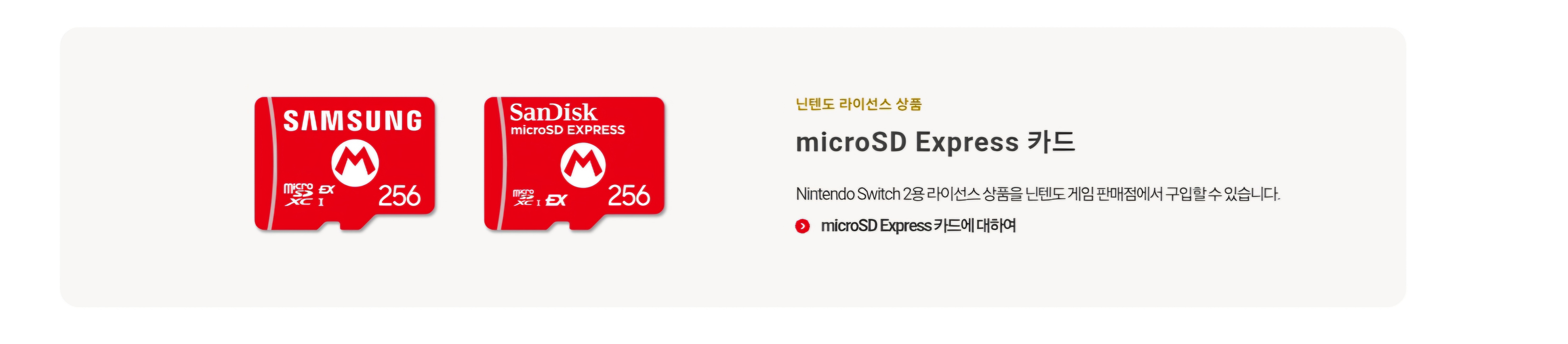 microSD Express 카드 [출처 : 닌텐도 공식 사이트]