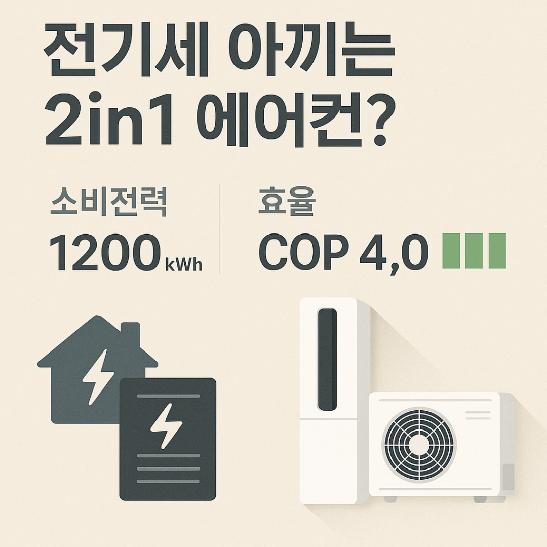 전기세 아끼는 2in1 에어컨? 소비전력·효율 완벽 비교!