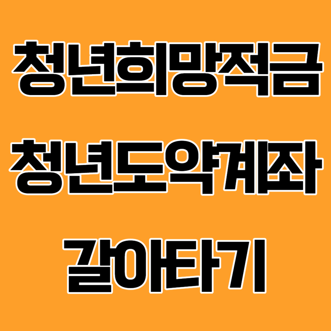 청년희망적금 청년도약계좌 갈아타기 중복가입