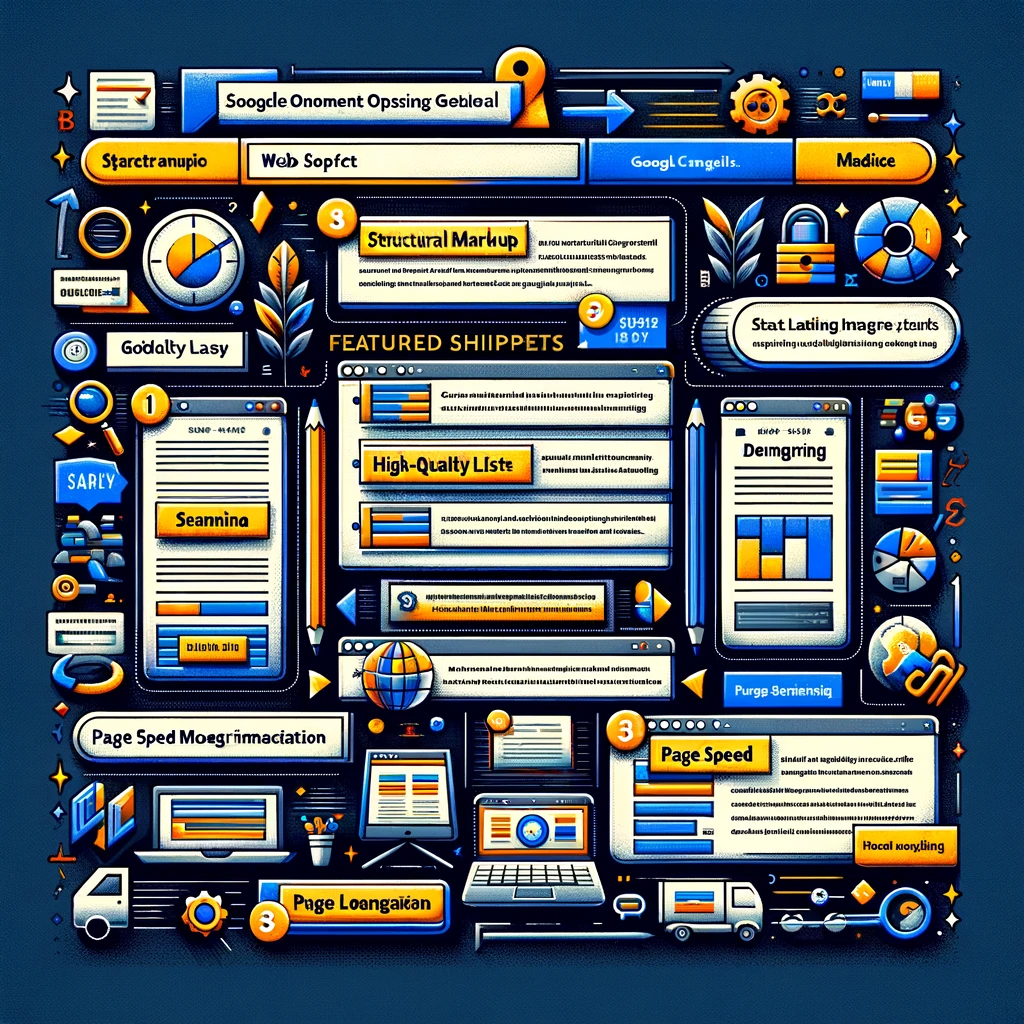 구글의 Featured Snippet을 위한 최적화 전략 - 구조적인 마크업 활용, 높은 품질의 이미지 및 그래픽 사용, 페이지 속도 최적화