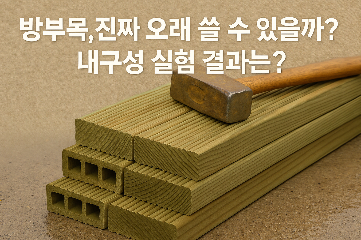 합성 방부목, 진짜 오래 쓸 수 있을까? 내구성 실험 결과는?